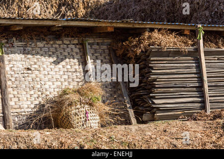 Agriturismo Rukubji shed, Wangdue Phodrang, Western Bhutan - Asia Foto Stock