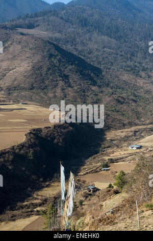 Campagna vicino Rukubji, Wangdue Phodrang, Western Bhutan - Asia Foto Stock