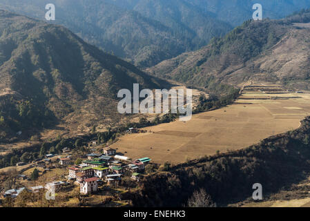 Rukubji, Wangdue Phodrang, Western Bhutan - Asia Foto Stock