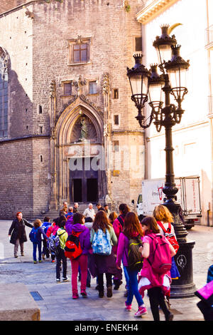 La chiesa di Santa Maria del Mar. Barcellona, in Catalogna, Spagna. Foto Stock