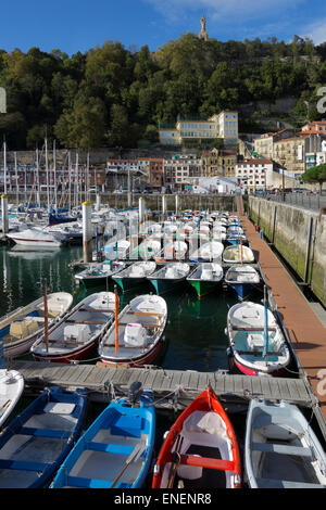Barche da pesca. San Sebastián (Donostia) il dock. Provincia di Guipúzcoa. Spagna Foto Stock