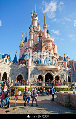 Sleeping Beauty castle, Disneyland Paris Foto Stock