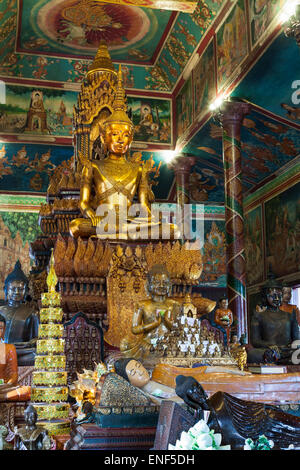 Wat Phnom tempio di Phnom Pen, Cambogia - l'interno. Foto Stock