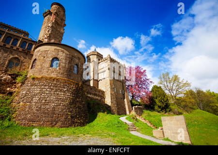 A ovest del castello di Lowenburg fortificazioni, Bergpark Foto Stock