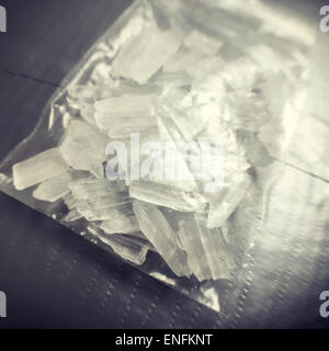 Metanfetamine anche noto come crystal meth Foto Stock