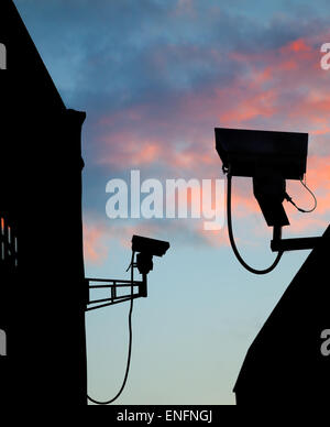 La sicurezza di funzionamento della telecamera CCTV Foto Stock