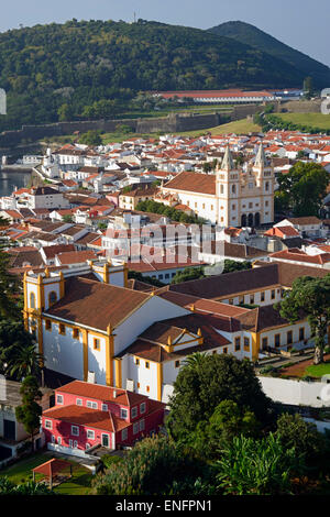 Townscape, Angra do Heroismo, Terceira, Azzorre, Portogallo Foto Stock