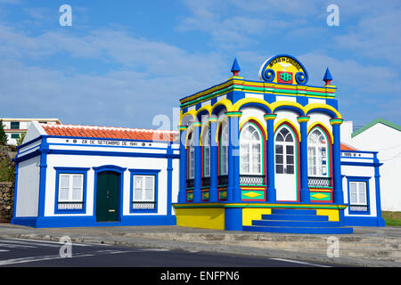 Lo Spirito santo tempio Imperio da Caridade, Praia da Vitoria, Terceira, Azzorre, Portogallo Foto Stock