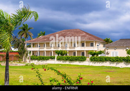 Casa coloniale, Falmouth, Trelawny parrocchia, Cornwall County, Giamaica Foto Stock