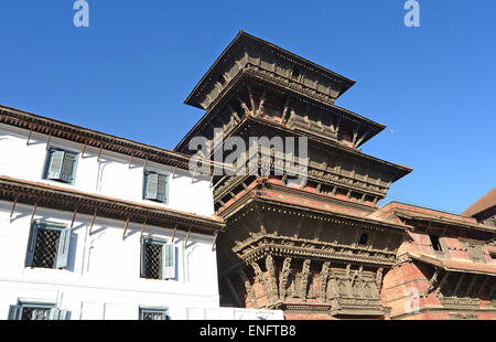 Torre Basantapur, Hanuman Dhoka Royal Palace complesso, Kathmandu Foto Stock