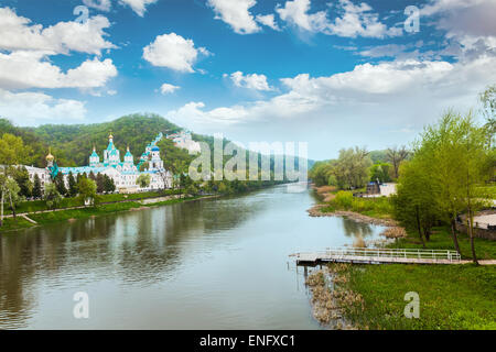 La santa montagna sulle rive del Seversky donec Foto Stock