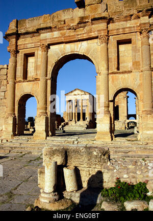 Tunisia: sito archeologico di Sbeitla Foto Stock