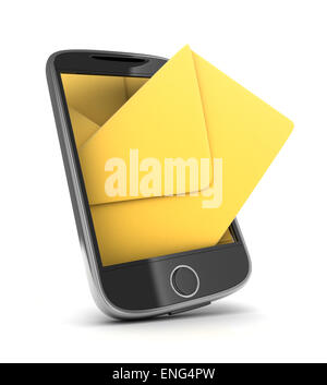 PDA, abstract SMS (fatto in 3d, isolato) Foto Stock