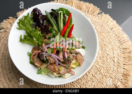 Num Tok bistecca Thai Insalata di manzo Foto Stock