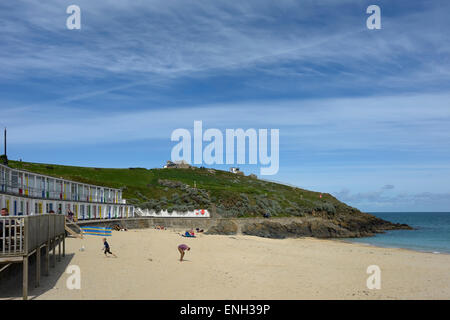 St Ives (Cornish: Porth Ia,significato St Ia's cove) è una città di mare, parrocchia civile e la porta in Cornovaglia, Inghilterra. Foto Stock