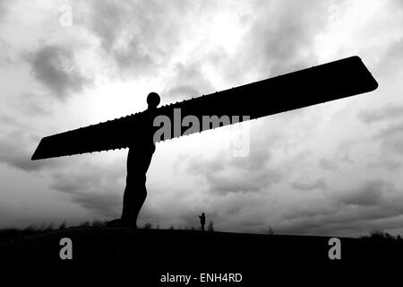 Angelo del nord di una scultura in Gateshead vicino a Newcastle Foto Stock