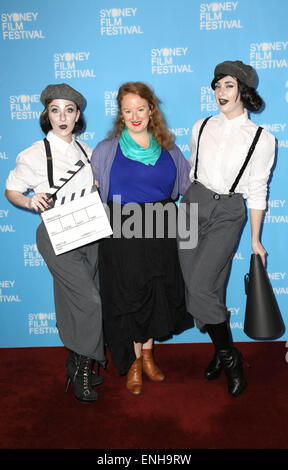 Sydney, Australia. 6 maggio 2015. Nella foto il tbc con 1920s uscieri. La sessantaduesima Sidney Film Festival programma fu lanciato a Barnet Long Room, Customs House, 31 Alfred Street, Circular Quay. Credito: Richard Milnes/Alamy Live News Foto Stock