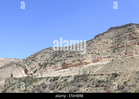 Le montagne della Dana Riserva Naturale, Giordania Foto Stock