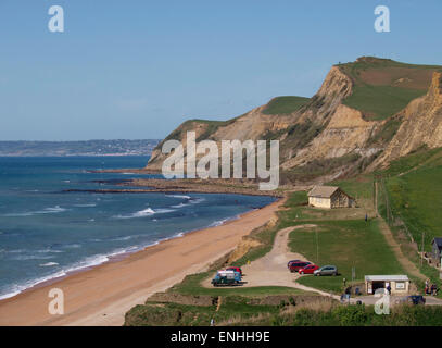 Eype spiaggia vicino West Bay, Dorset, Regno Unito Foto Stock