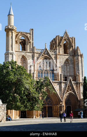 Lala Mustafa Pasha moschea, Gazimagusa (Famagusta), la parte settentrionale di Cipro Foto Stock