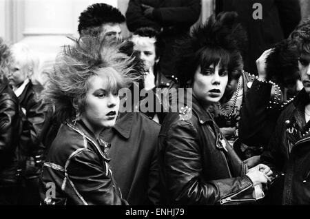 Punk-rock marzo a Londra. 3 febbraio 1980. Foto Stock