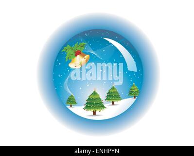 Vettore di bella Crystal palla di Natale Illustrazione Vettoriale