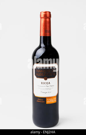 Una bottiglia di Rioja vino rosso Foto Stock