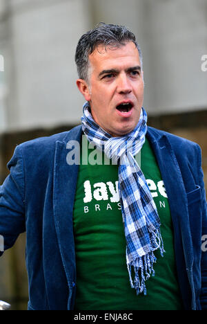 Joep Habraken dal Jaydee Brass Band, dai Paesi Bassi, effettuando al 2015 città di Derry Jazz Festival. Foto Stock