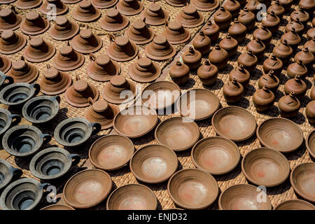 In ceramica quadrata in bhaktapur, Nepal Foto Stock