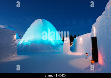 Hotel di ghiaccio, Kiruna, Lapponia, a nord del circolo polare artico, Svezia, Scandinavia, Europa Foto Stock