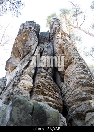 Bizzarre rocce nel paradiso boemo Foto Stock