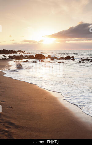 Playa des Ingles beach, La Playa, Valle Gran Rey, La Gomera, isole Canarie, Spagna, Atlantico, Europa Foto Stock