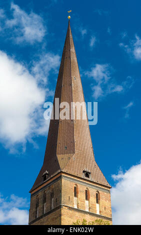 La Chiesa di San Pietro ("Petrikirche'), il più antico della città 3 chiese della città anseatica di Rostock, Germania Foto Stock