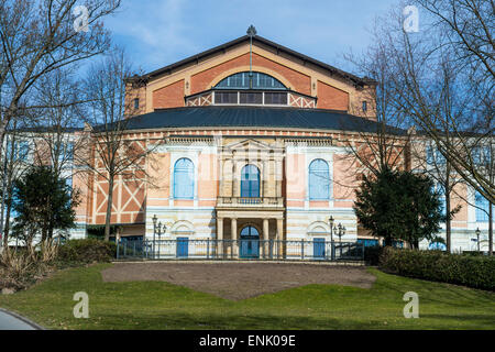 Il Bayreuth Festspielhaus (teatro del Festival di Bayreuth), Bayreuth, Alta Franconia, Baviera, Germania, Europa Foto Stock