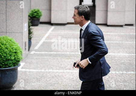 Bruxelles, BXL, Belgio. Il 7 maggio, 2015. Il Primo Ministro olandese Mark Rutte arriva per la riunione a livello europeo la sede del Consiglio a Bruxelles, in Belgio il 07.05.2015 da Wiktor Dabkowski Credito: Wiktor Dabkowski/ZUMA filo/Alamy Live News Foto Stock