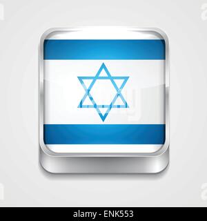Vettore 3d stile icona bandiera di Israele Illustrazione Vettoriale