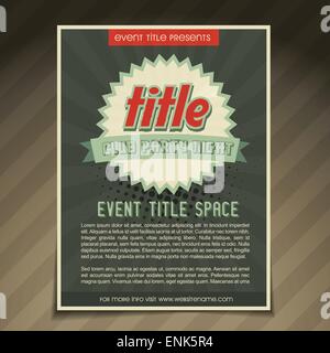 Evento di smistamento flyer brochure modello di progettazione Illustrazione Vettoriale