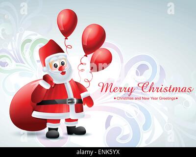 Vettore di Babbo Natale con sacco di regali Illustrazione Vettoriale