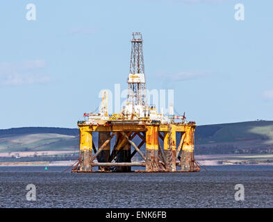 Rig J. W. McLean ancorato in Cromarty Firth a Black Isle Highland Scozia Scotland Foto Stock