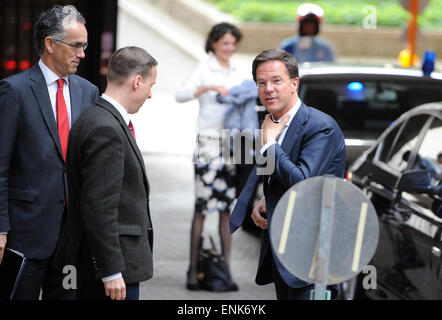 Bruxelles, Belgio. 07 Maggio, 2015. Il Primo Ministro olandese Mark Rutte arriva per la riunione a livello europeo la sede del Consiglio a Bruxelles, in Belgio il 07.05.2015 da Wiktor Dabkowski © dpa picture alliance/Alamy Live News Foto Stock