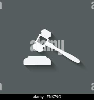 Un giudice o un martello banditore - illustrazione vettoriale EPS. 10 Illustrazione Vettoriale