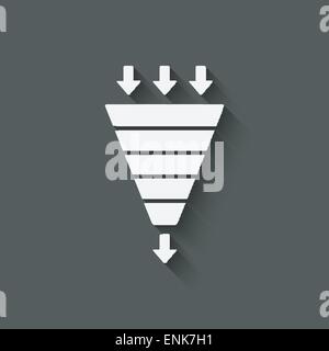 Marketing Funnel simbolo - illustrazione vettoriale EPS. 10 Illustrazione Vettoriale