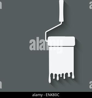 Rullo di vernice simbolo - illustrazione vettoriale EPS. 10 Illustrazione Vettoriale