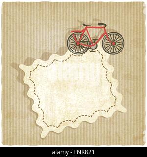 Sfondo retrò con bicicletta - illustrazione vettoriale EPS. 10 Illustrazione Vettoriale