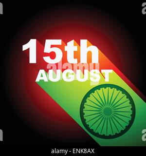 Il vettore 15 agosto indian Independence Day background Illustrazione Vettoriale