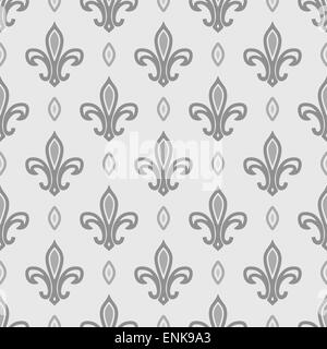 Royal lily seamless pattern - illustrazione vettoriale EPS. 8 Illustrazione Vettoriale