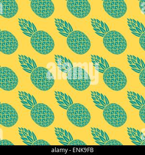 Ananas frutta tropicale pattern senza giunture Illustrazione Vettoriale
