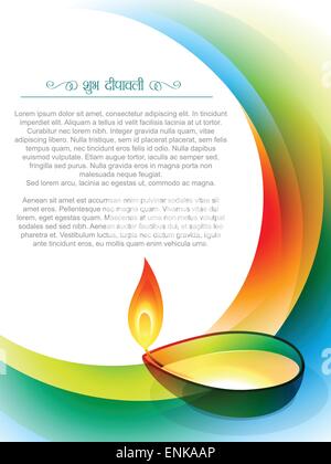 Elegante indian diwali festival design con spazio per il testo Illustrazione Vettoriale