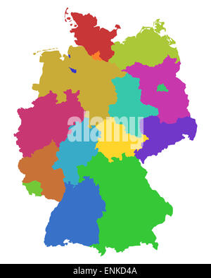 Mappa di Germania Foto Stock