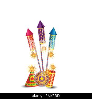 Vector diwali cracker sfondo Illustrazione Vettoriale